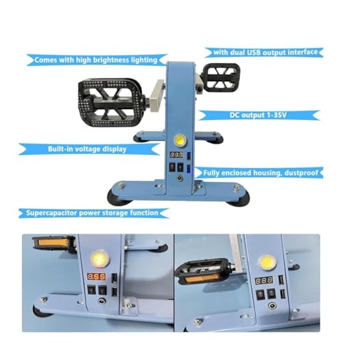 Generador de Pedales Portátil JIANGSHUAIM 100W, Salida DC 1-35V, Para Emergencias al Aire Libre miniatura 2