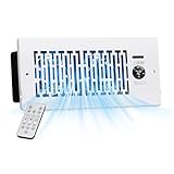 MOTCTQVD Smart Register Booster Fan Fits 4' x 10' Register Holes, 10-Speed Quiet Vent Fan Booster, Smart Thermostat Control for Improves Heating and Cooling with Remote for Floor or Wall Vents