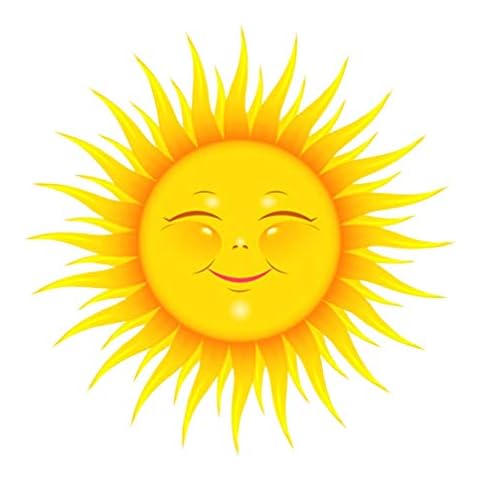 BESPORTBLE Cartoon Sun Wall Decals for Kids Cover