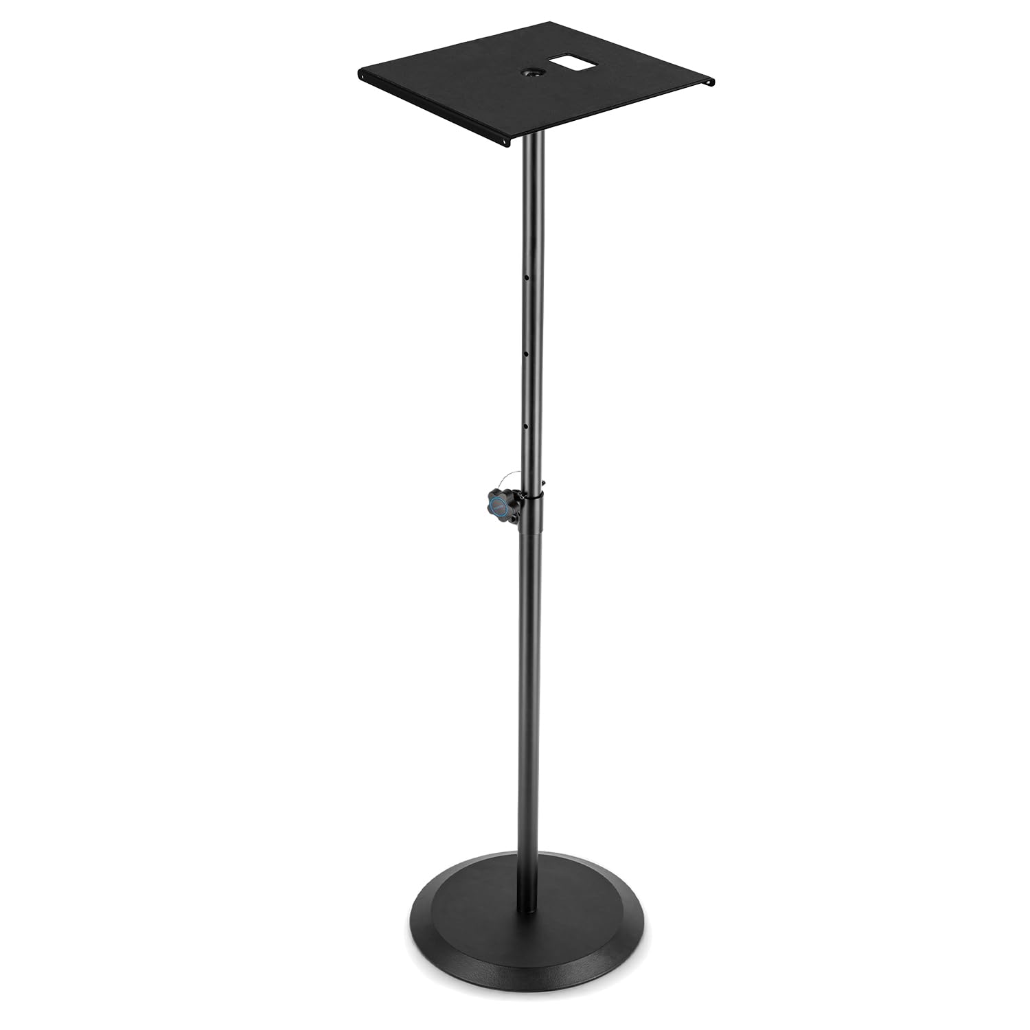 VONYX 2x DJ Moving Head Plinth Round Base Lighting Stands with Modular Design, Shelves, Padded Soft Case Set – 1.8m Slim Support for Effect Lights, Projectors, Laptops, Bands, DJs