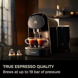 PHILIPS L'OR BARISTA Coffee Capsule Machine & Milk Frother, for Double or Single Capsule, Black (LM8014/60)