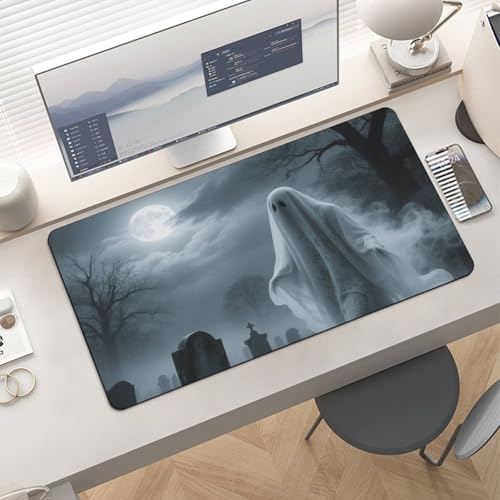 Desk Pad Protector 24x12 Inch Extended Cool Halloween Ghost miniatura 6