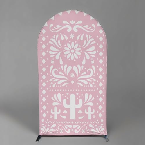Mexican Theme First Fiesta Arch Backdrop Cover Birthday Party Arch Stand Stretchy Fabric Covers for Cactus Baptism Baby Shower Wedding Parties Decors (3.3x6.5ft,3767) by ellteecz - Image 2