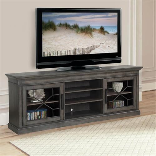 Parker-House-Sundance-92-Traditional-Wood-TV-Console-in-Smokey-Brown Parker House Sundance 92 Traditional Wood TV Console in Smokey Brown