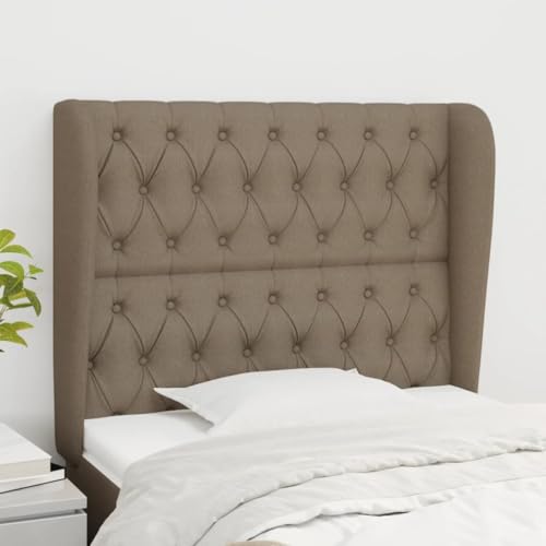 Frdhee Tapicería de pared cabecero de cama, cabecero con orejas, 93 x 23 x 118/128 cm, tela para muchas camas comunes