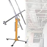 Oiyekntd Lève Panneaux Roulant pour plaques de plâtre, Outil de Levage et de manutention, en Acier avec Bras télescopique et 4 Roues verrouillables 3M(9.8ft)