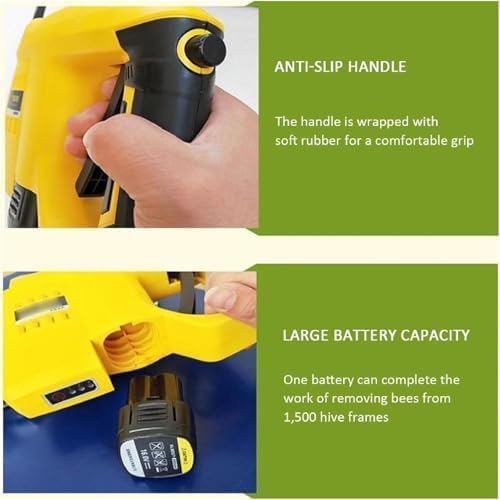 Shaker senza fili per alveari, velocità regolabile e morsetti di sicurezza, strumento per l'estrazione di miele, piccole fattorie e uso in apiario