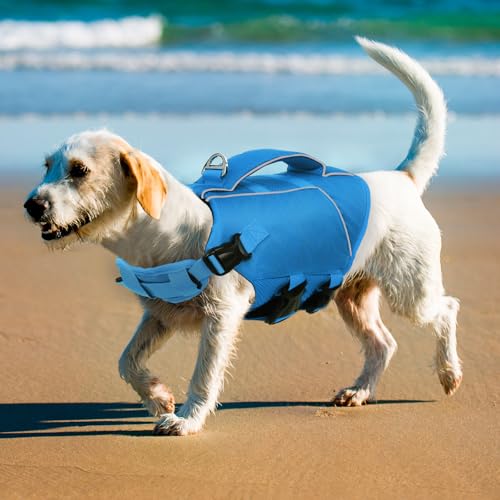 ASENKU Schwimmweste Hund S, Hundeschwimmweste Rettungswesten für Klein Hunde mit Griff und Reflektierend,Leicht und Sicher,Hunde Schwimmweste für Schwimmen, Bootfahren und Kanufahren