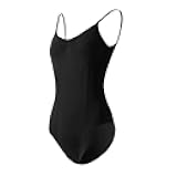 Grils and Women's Camisole Ballet Leotards with Adjustable Straps for Adult Dance Bodysuit