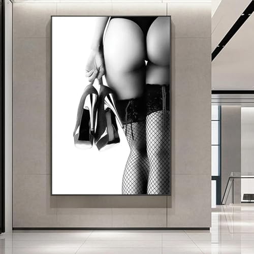 Toile talons hauts sexy art mural salle de bain chic et salon moderne