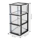 Iris Ohyama, Kunststoff Schubladenbox mit 3 tiefen Schubladen, Schwarz, Easy-Pull-System, A4, A5 & A6 Format, Schreibtisch Organizer für Büro, Schule, Schreibwaren, BPA-frei, Schubladenschrank,