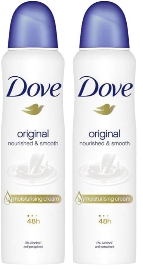 Dove Original Deodorant For Women, Antiperspirant Body Spray For Long Lasting Odour Protection, Skin Friendly Deo, Alcohol Free, Paraben Free, 150 ml (Pack of 2)-image-11