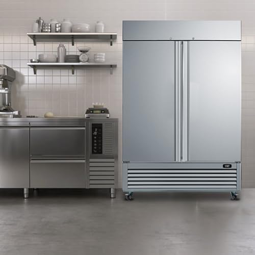 Kenmore Commercial Freezer – Upright Convertible Refrigerator, Frost Free, Congelador For Restaurant Industrial Use, Cafe, Shop, Reach-In Full-Size 49 Cu.ft Stainless Steel