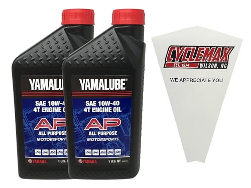 Aceite para motor 10W-40 Yamaha 2 unidades con embudo