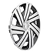 AuMoHall Black with Silver Hubcap Wheel Cover Replacement Kit 15