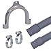 VARIOSAN Tuyau d'évacuation 12135, 2,50 m, 3/4", y compris support et colliers de serrage, pour machine à laver et lave-vaisselle