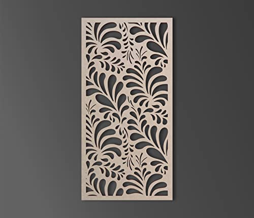 Image of Wooden Flower Pattern Lattice - Home Decor Mandala Wall Art, Wall Panels, Overlays, Trellis, Privacy Screens & Yard Decor