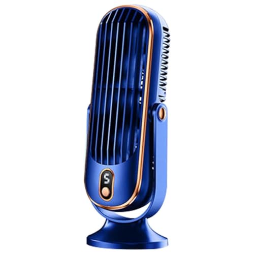 Giwnhvx Ventilador de Torre Sin Aspas Abatible de 720°, Ventilador Silencioso Oscilante con 5 Modos, Eficiencia Energética para Dormitorio Oficina Azul