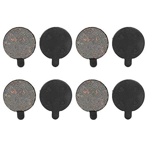 Electric Scooter Disc Brake Pad - 4 Pairs Red Copper Semi Metal Brake Disc Rotor Pad Low Noise Wear Resistance Parts for 10in Electric Scooter Cover