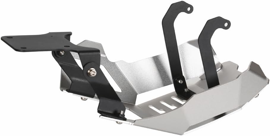 Monkey 125 JB03 JB05 Grom 125 JC92 Skid Plate Compatible with 2022-2024 Monkey 125 / Z125M / Z125MA / GROM 125 Engine Guard Thickness Enhancement with Engine Heat Dissipation Holes (Silver)