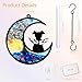UXORSN Dog Angel Memorial Suncatcher with Rainbow Bridge Poem Card Pet Memorial Gifts for Loss of Dogs with Flower Tree Sympathy Dog Memorial Gifts for Windows Porch Balcony Indoor Outdoor