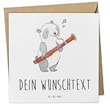 Mr. & Mrs. Panda Personalisierte Deluxe Karte Panda Fagott - Geschenke, Grußkarten Personalisiert, Instrumente, Grußkarte Selbst Gestalten, Holzblasinstrument, Orchester, Kammermusik, Hochzeitskarte