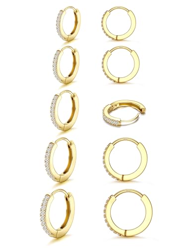 Créoles en argent légères pour femme, le lot idéal de boucles d'oreilles de cartilage au quotidien
