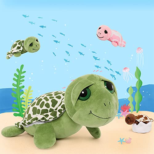 Karister Turtle Stuffed Animals With Babies Inside Shell,Sea Turtle Plush Toy 14'',Stuffed Turtle For Kids,Plush Turtle For Birthday Christmas Or Baby Shower,Turtle Pillow,Tortoise Plush Toys. #TOP7