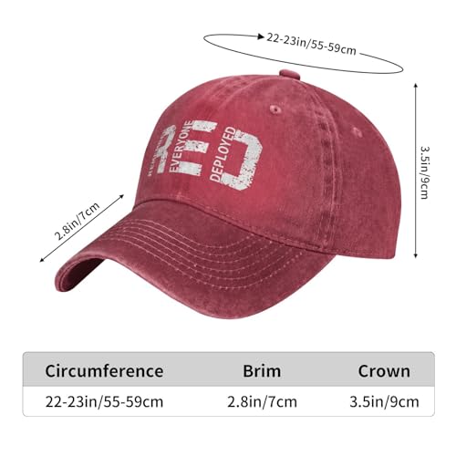Gorra baseball Remember Everyone Deployed roja unisex talla única miniatura 5