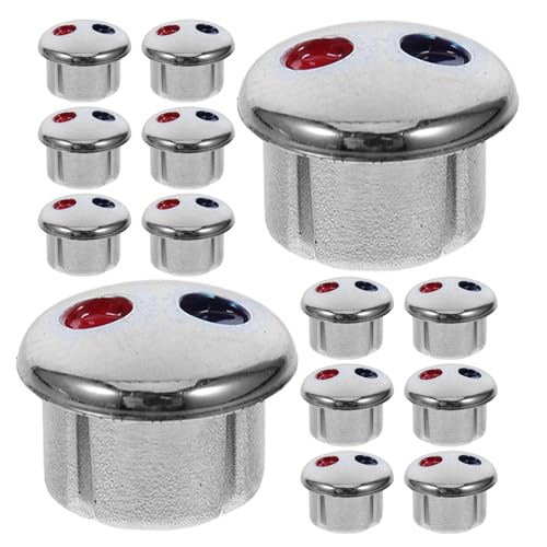 BAZEITFLOW Botones de Índice para Grifo 6,7 Mm, Tapas Codificadas Rojo y Azul para Temperatura Agua Caliente y Fría, 30 Unidades, Compatibles Manijas de Cocina y Baño, Señalización