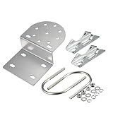 Bingfu Antenna Pole Mount Bracket to Wall Mast Clamp Anti-Rust Hardware Accessories Bracket Holder for Outdoor Home Antenna Pole Holder/Mount Kits - Image 2