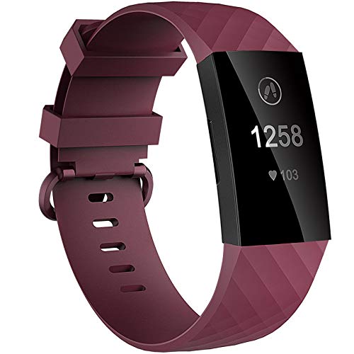 Image of Waterproof Bands for Fitbit Charge 3 / Charge3 SE, Wristbands for Women Men Small Large