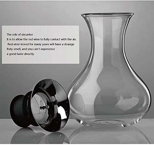 Decanter Wijnkaraf, dubbellaags filter, handgeblazen loodvrij kristalglas - rode wijnbeluchter, wijnaccessoires… - Image 8