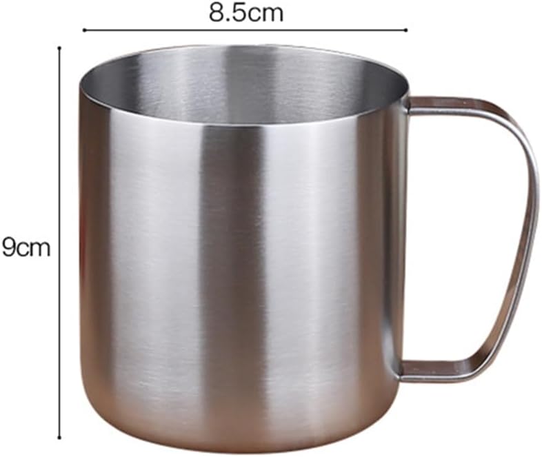 VICASKY 304 Drinking Cup Mug with Handle 16 oz Stainless Steel Double Walled Coffee Mugs for Coffee Milk Juice Tea