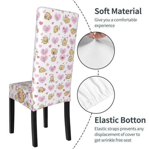 Housse de chaise extensible anti-plis protection lavable fleurs dessin animé