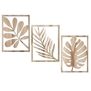 3pcs Wooden Wall Art, Mountains Decor Single Line Minimalist Decor Mountain Wall Art, Abstract Mountain Line Wood Wall Decors Hanging for Living Room Bedroom Bathroom Home Decors (Walnut Brown)