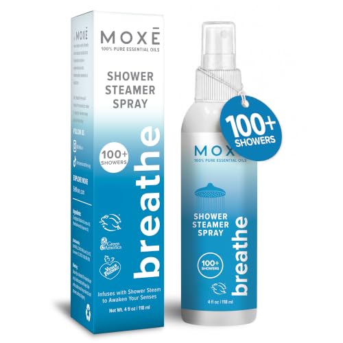 MOXĒ Breathe Shower Steamer Spray for Congestion &amp; Sinus Relief, 4oz