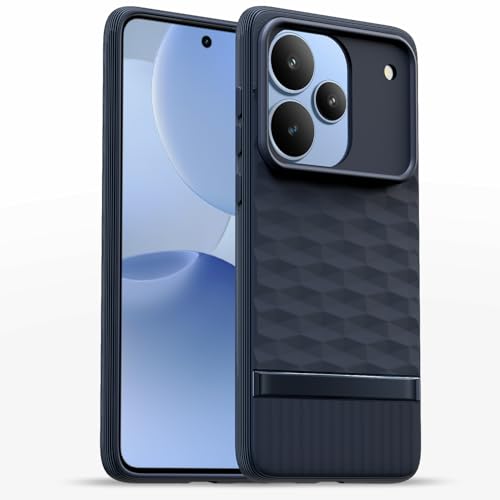 Image of Pikkme Back Cover for Realme P4 5G Camera Protection 3D Hexa Cube Design Silicone Protective Bumper Case (Blue)