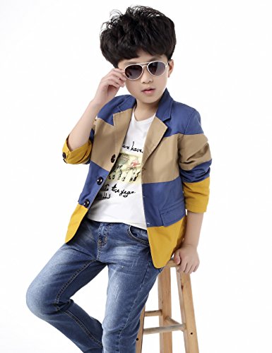BYCR Boys' Fashion Three Colors Cotton Blazer Jacket Size 4-18