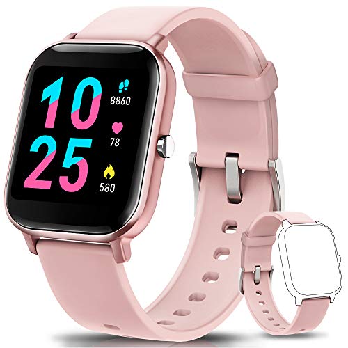 AIMIUVEI Smartwatch, Orologio Fitness Tracker Uomo Donna Activity Tracker Impermeabile Bluetooth Smart Watch Contapassi Cardiofrequenzimetro da Polso Pressione Sanguigna Smartband iOS Android