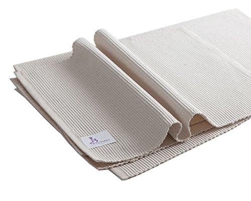 Best Token 4-Piece Soft and Absorption Placemats Coaster Table Mats Pad (Ecru)
