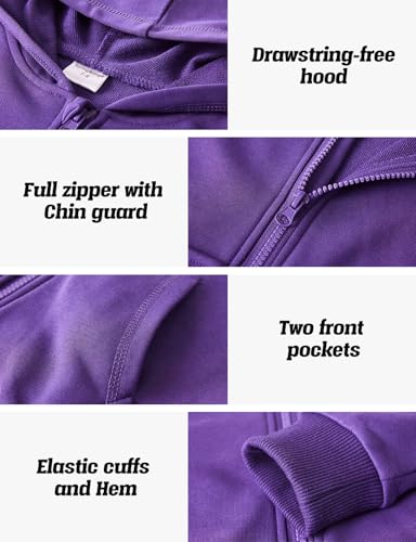 Image of Spring&Gege Boys Zip up Hoodie Soft Solid Classic Full Zip Hooded Sweatshirts for Kids (3-14 Years)
