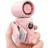 Hotsales Clip-On Portable Fan, 13500 RPM Rechargeable Handheld Mini Fan with LED Display, 360° Rotating Detachable Clip, Stroller Fan for Baby, Compact Travel Essentials/Lash, Summer Gifts for Women