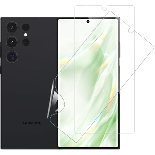 Wondoner 2 Stück Schutzfolie für S23 Ultra Panzerglas, Displayschutz für Samsung Galaxy S23 Ultra 5G Schutzglas, Weiche ...