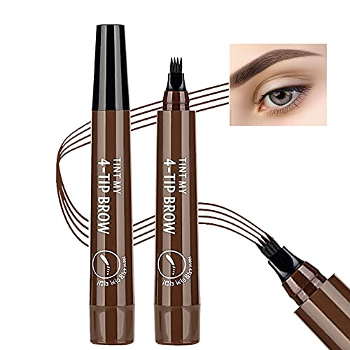 2Pcs Dark Brown Eyebrow Pencil,Eyebrow Tattoo Pen,Microblading Eyebrow Pen,Brow Pencil,Tat Brow Pen,Long Lasting Waterproof and Smudge-proof Eyebrow Makeup