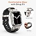 amBand M1 Sport Bands + W1 Metal Case for iWatch 45mm Titanium