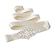 Produktbild TOPQUEEN Frauen-Kristall-Hochzeit-Gürtel Schärpen für Hochzeitskleid Braut Schärpe Riemen (Elfenbein)