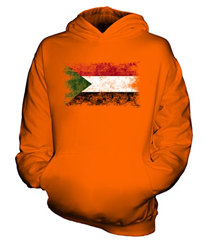 Sweat-shirt à capuche enfant Candymix Soudan imprimé drapeau délavé pour garçon et fille