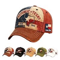 Lone Star Legacy Texas Republic Baseball Cap, Commemorative Lone Star State Texas Hat, Baseball Hat for Women Men (#1)