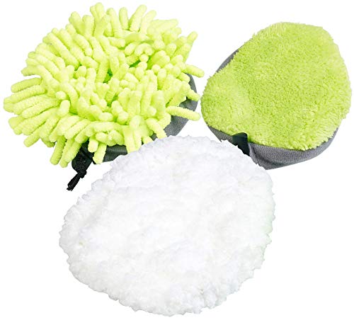 PEARL Zubehör zu Microfaserpad: 3er-Set Ersatz-Mikrofaser-Aufsätze für 3in1-Oberflächen-Reiniger (Spray-Reiniger, Spiegelreiniger, Windschutzscheiben Wunder)